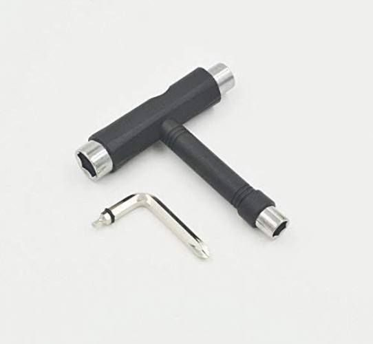 Multi-Functional Skateboard T-Tool | Portable Tool with Screwdriver and Sockets