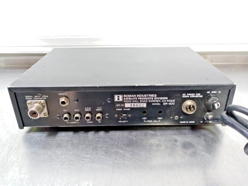 Vintage Bowman Industries SR-800 Satellite Receiver