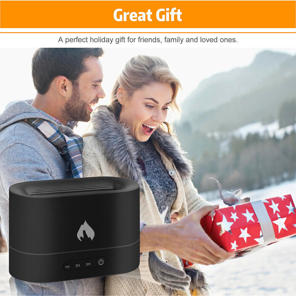 3D Flame Mist Home Decor Air Humidifier Essential Oil Aroma Diffuser USB 250ml
