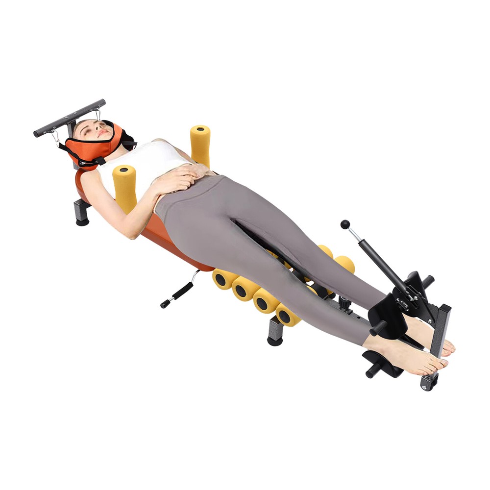 Back Lumbar Traction Stretch Bench Back Stretch Decompression Bench Moveable