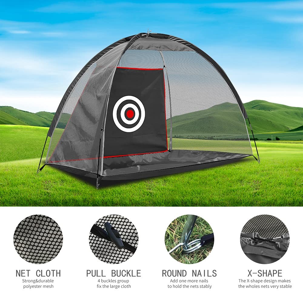 Black Golf Nets for Backyard Golf Practice Net Golf Hitting Net Training Aids wi