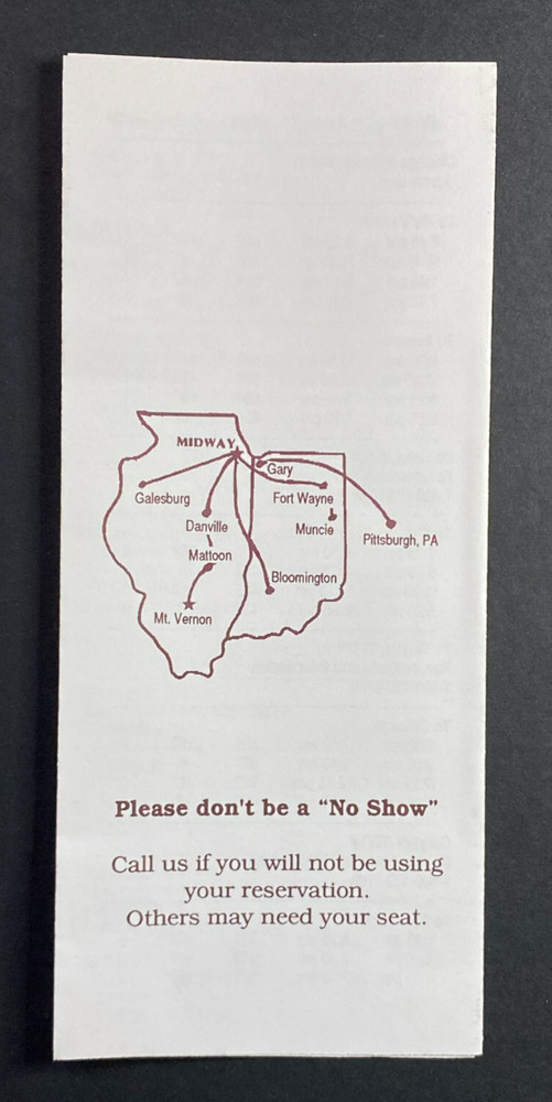 Direct Air Timetable Effective January 3, 1992
