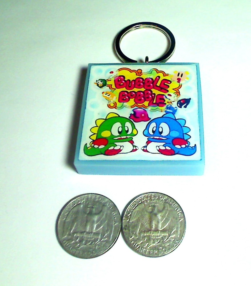 Bubble Bobble Arcade Coin Door accessory Keychain