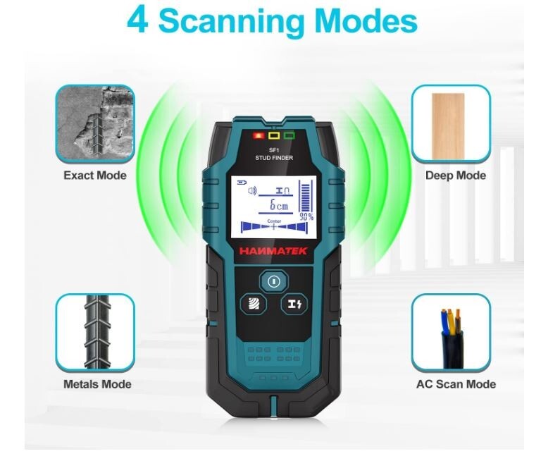 Metal Wall Stud Scanner Finder Pipe AC Wire Detector Smart Sensor Electronic