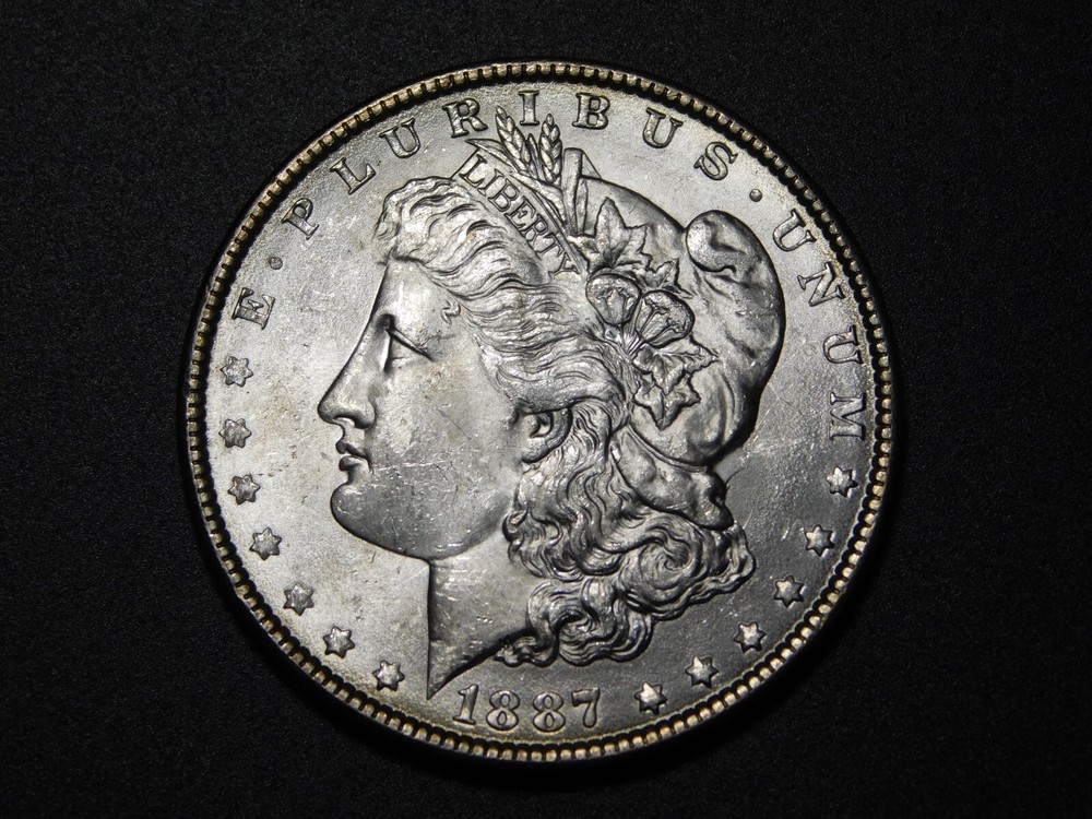 OLD WEST US COINS 1887   MORGAN SILVER DOLLAR