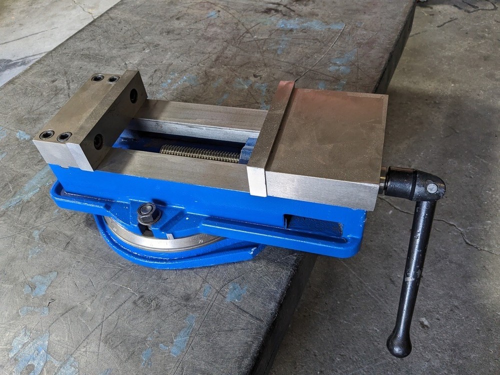 Unbranded Machine Vise: 6″ Jaw Width Horizontal Swivel Base