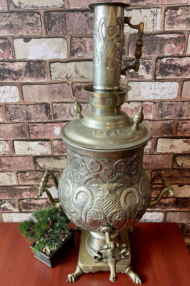 ANTIQUE MOROCCAN SAMOVAR 29.5” TALL