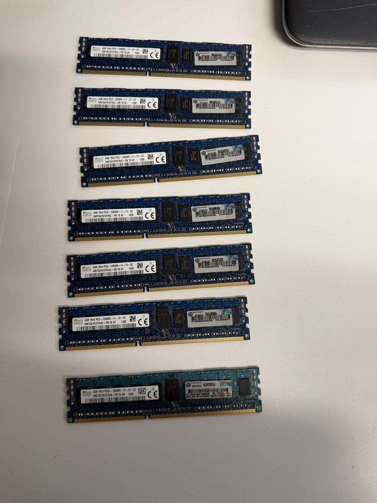 ✅ 28GB ✅ 7x 4GB ✅ PC3-12800R SOME "L" Registered MEMORY ECC DIMM Server RAM ✅