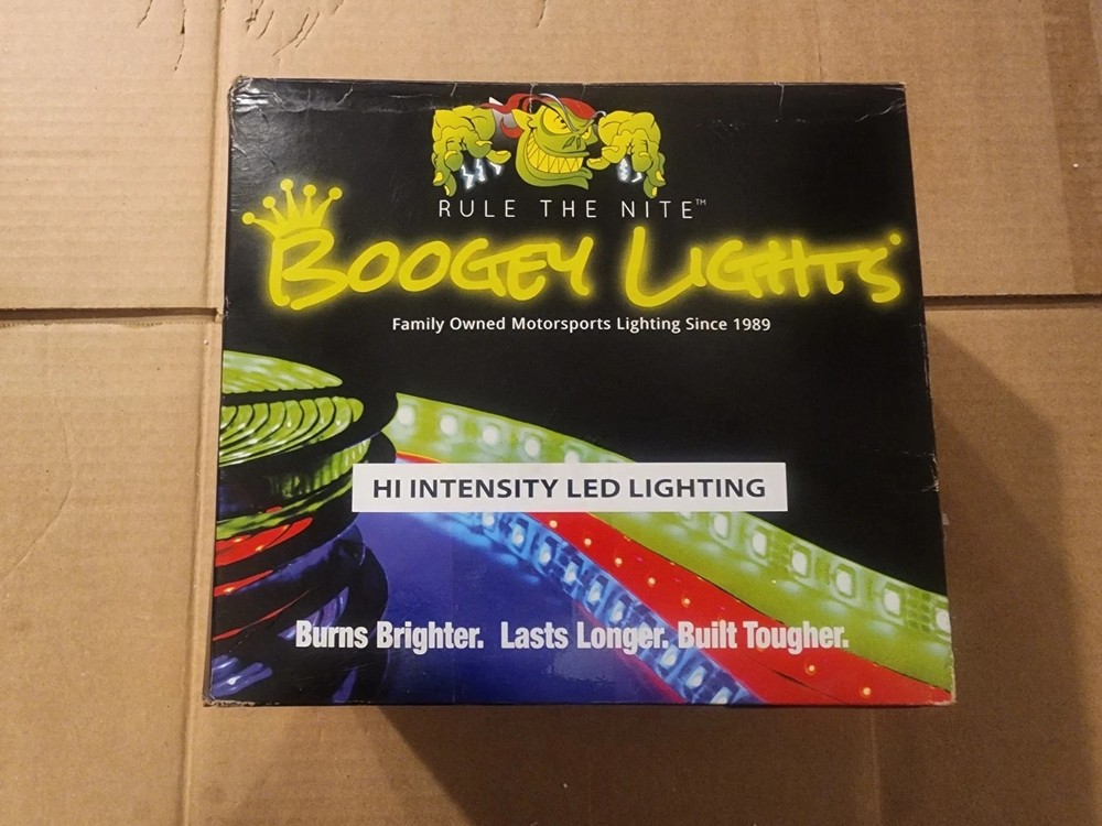 Boogey Lights Hi-Intensity LED Lighting add-on roll multicolor and 12 volt adapt