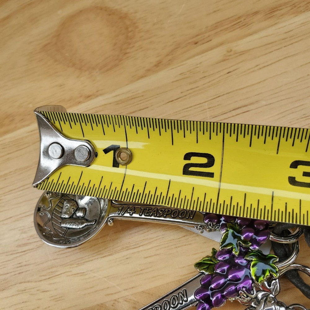 Decorative Grape Cluster Measuring Spoons Set With Whimsical Kitchen Charm