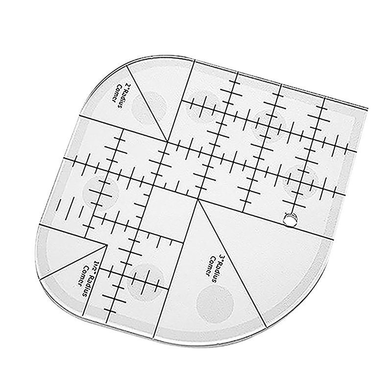 1Pc Multi Functional Angle Cutting Ruler Acrylic Ruler Round Edge Template Ruler
