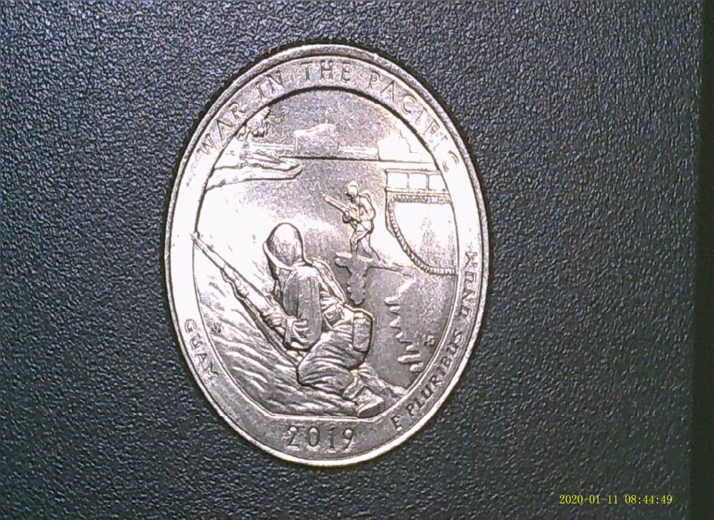 2019-P War in the Pacific Quarter DDR Error coin.