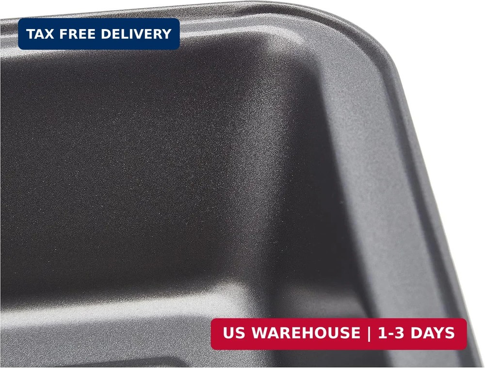Amazon Basics Rectangular Nonstick Bread Loaf Pan for Baking Meatloaf with Even