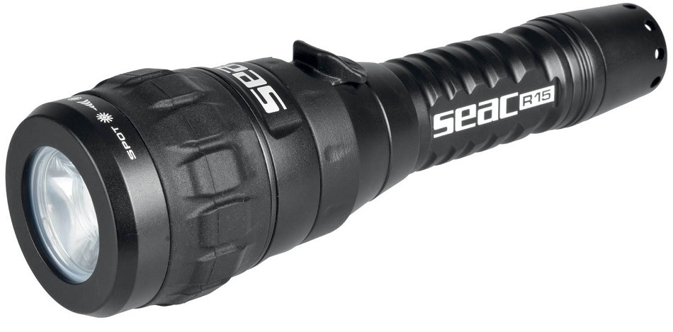 R15 SEAC BLACK 1 LED RECHARGEABLE TORCH (ADJUSTABLE BEAM)