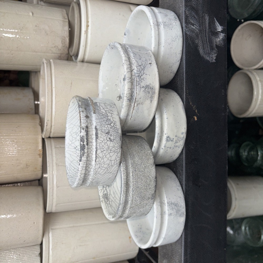 Victorian  ironstone stoneware crazware   Meat pastes pots