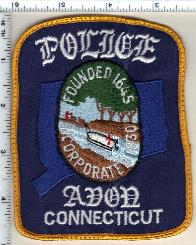 Avon Police (Connecticut) 3rd Issue Uniform Take-Off Shoulder Patch from 1989