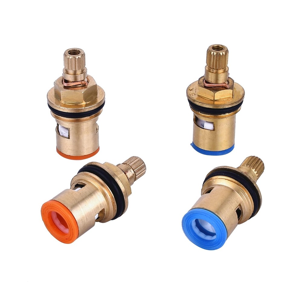 Faucet Valve Ceramic Stem 20 Teeth Ceramic Disc Cartridge Replacement Quarter...