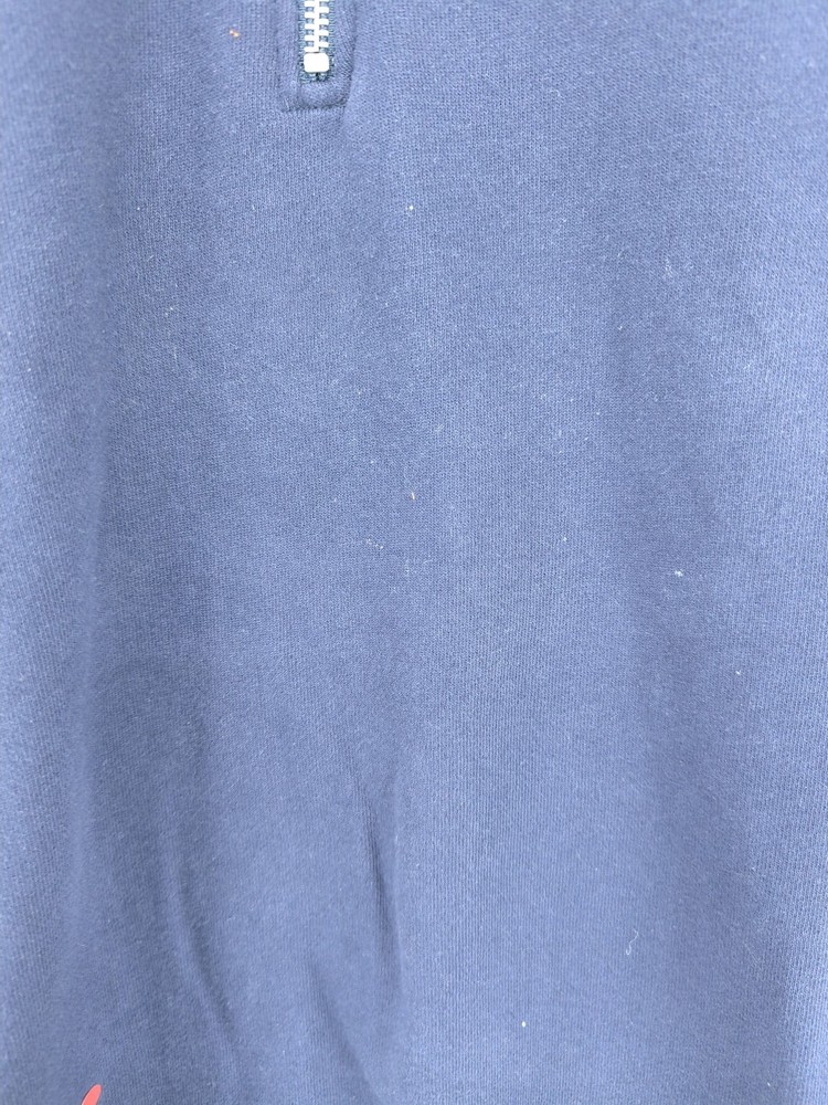 White Stuff Men's Jumper L Blue 100% Cotton Collared Pullover