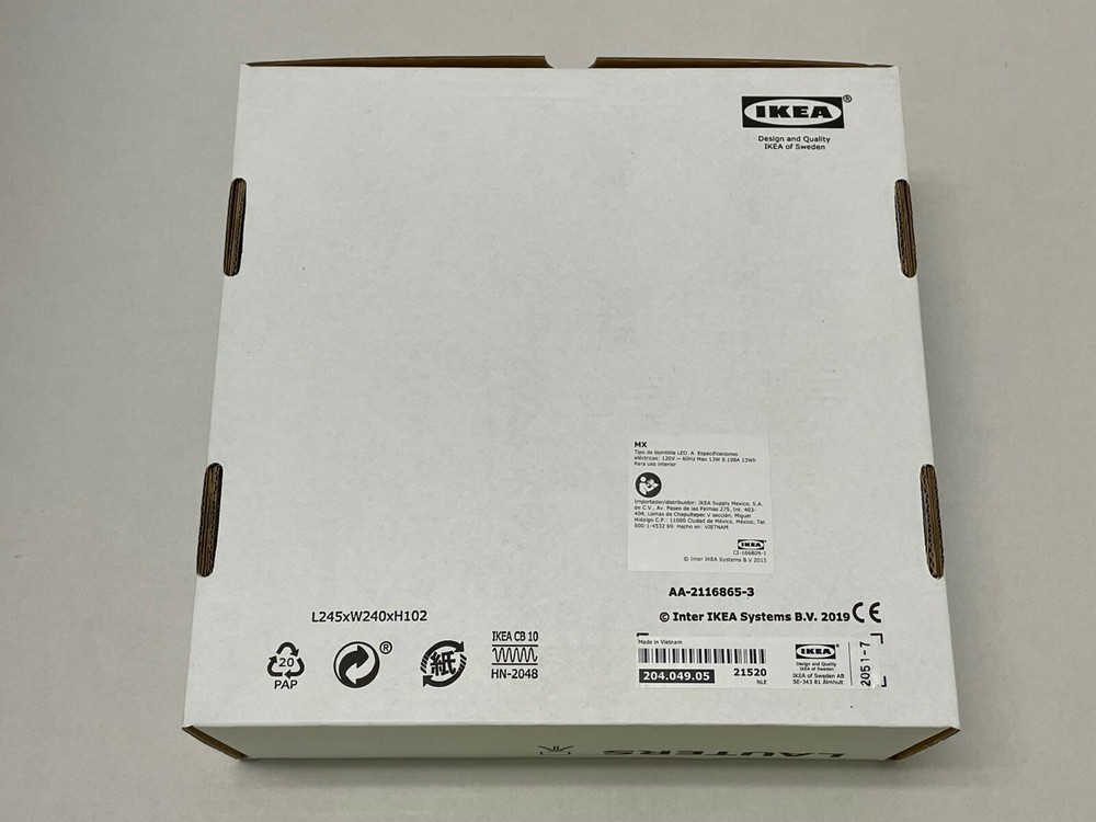 Ikea LAUTERS Table lamp, natural ash/white - NEW