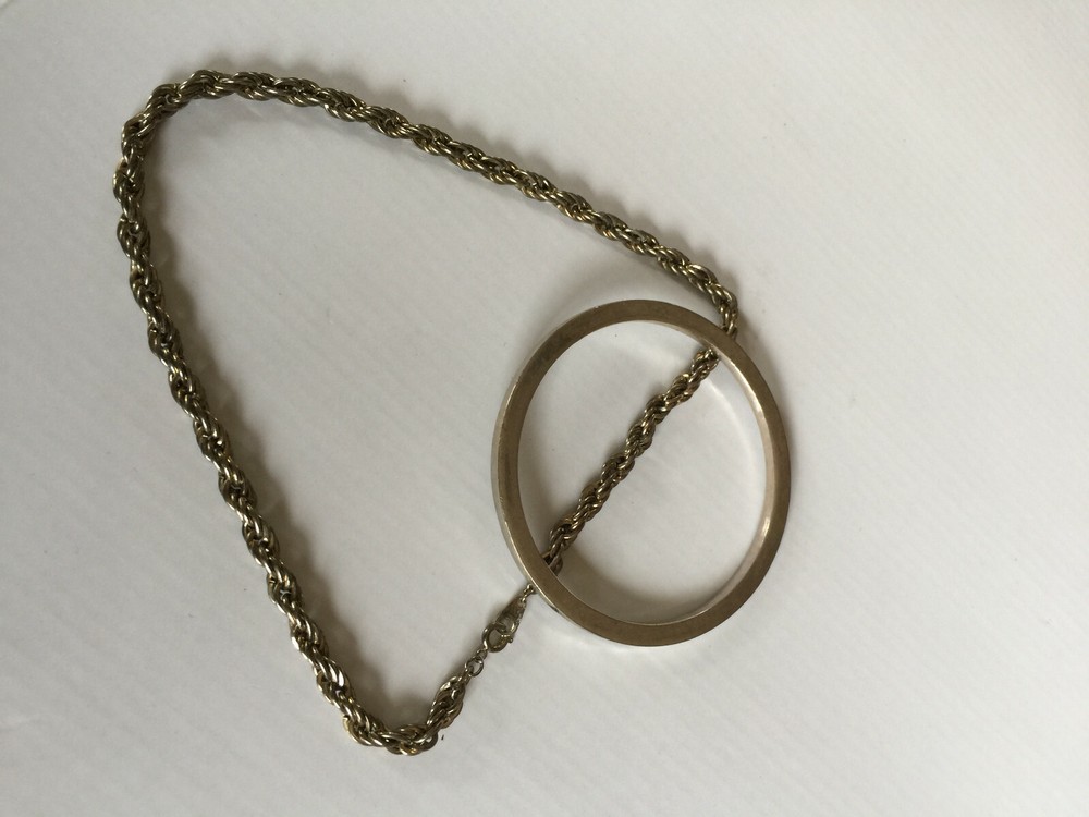 Elegant Minimalist Solid silver bracelet and a cool matching silver tone Choker