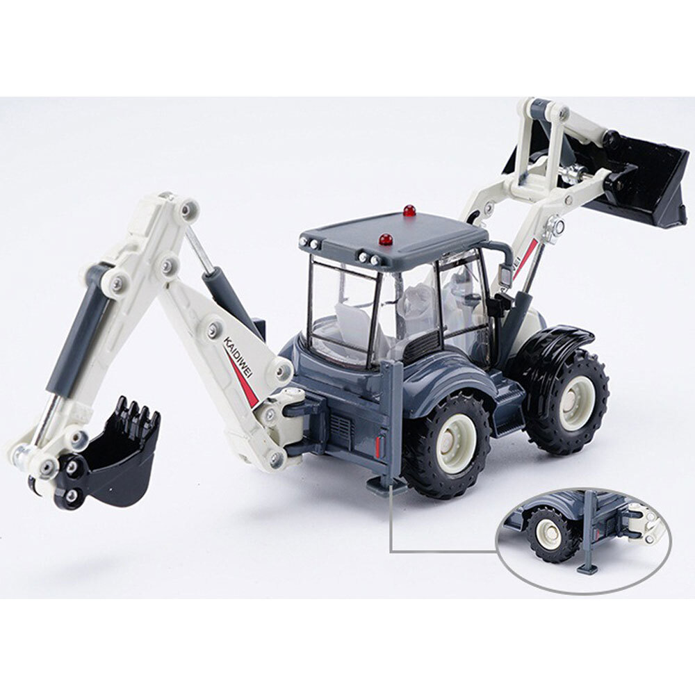 Backhoe Excavator Front Loader Toy Model Metal Diecast Construction Vehicle