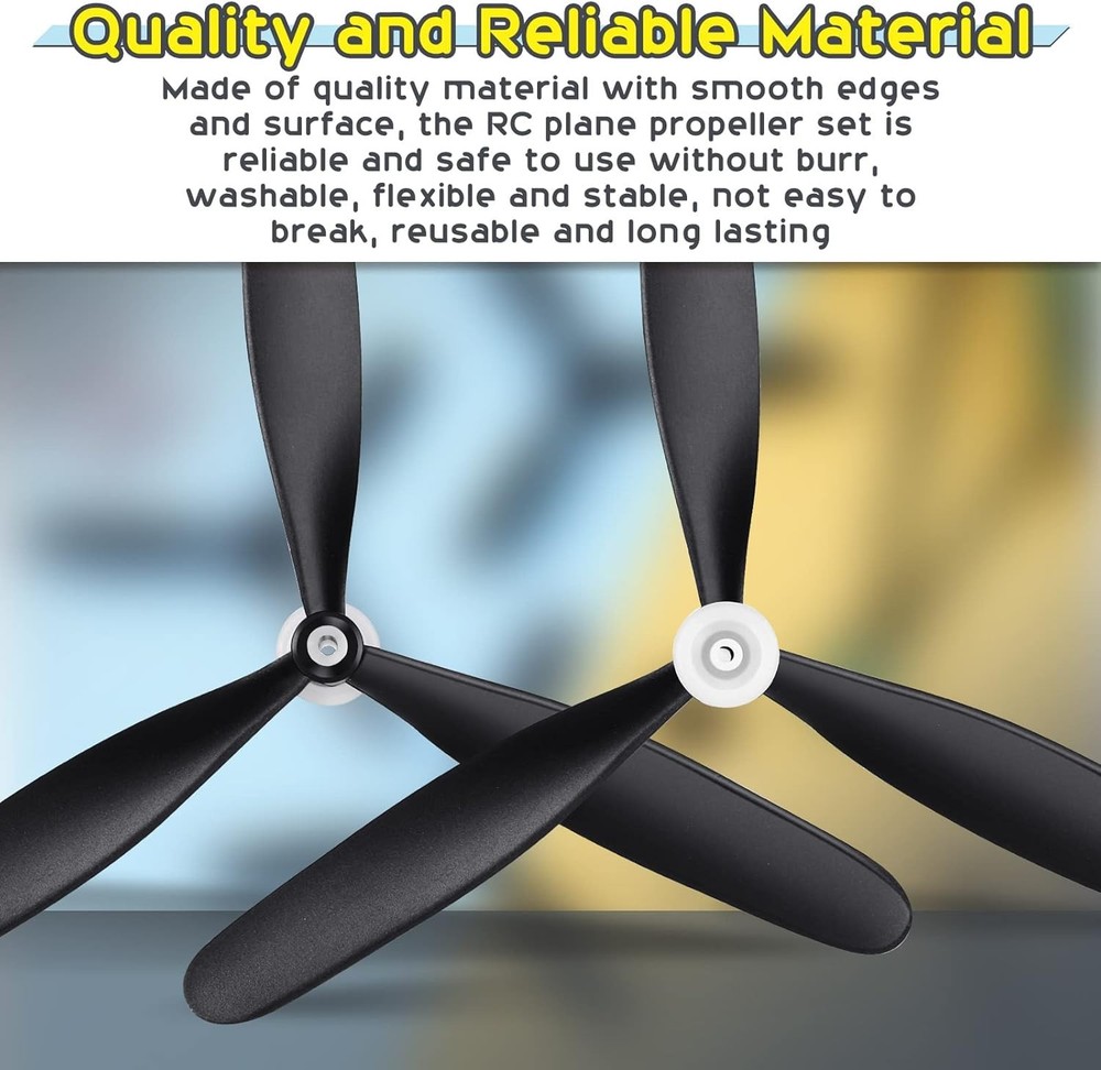 Outus 3 Sets Spare RC Plane Propellers 3 Blade Propeller Compatible with...