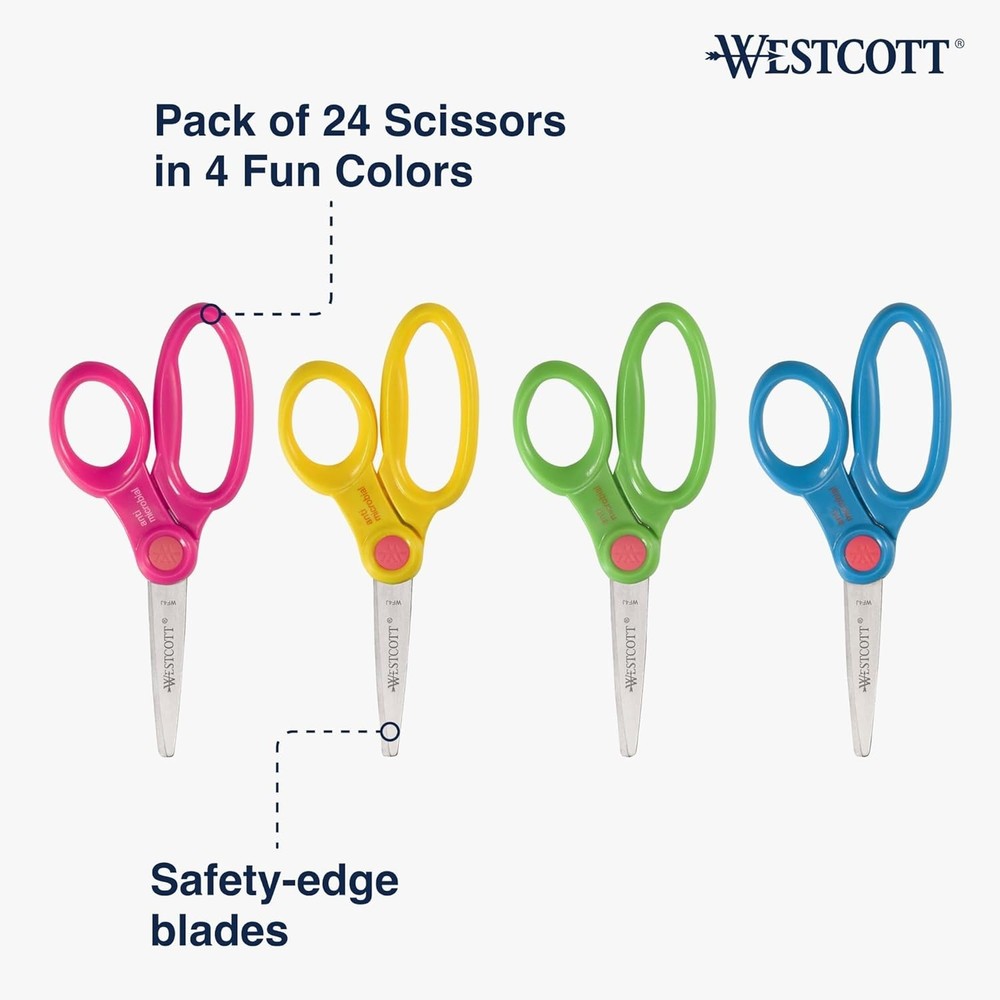 Classroom Scissor Caddy with 24 Student Scissors