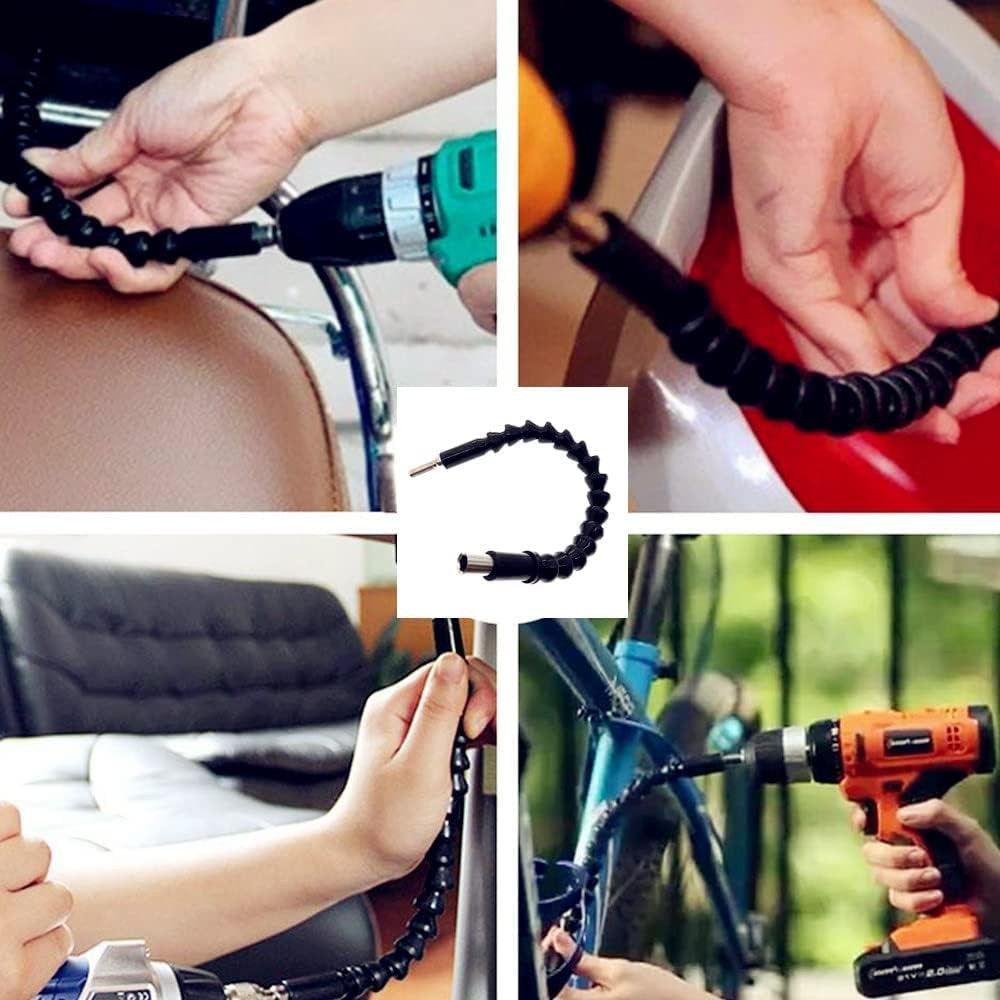 Flexible Drill Bit Extension kits,Include 11.8 inch Bendable One Size