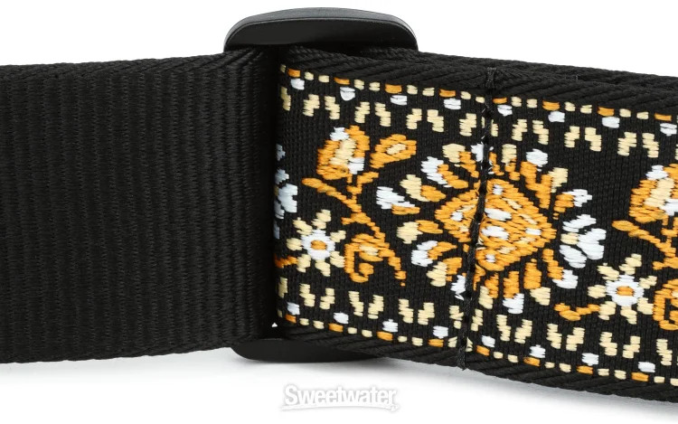 Fender Pasadena Woven Guitar Strap - Yellow Lotus