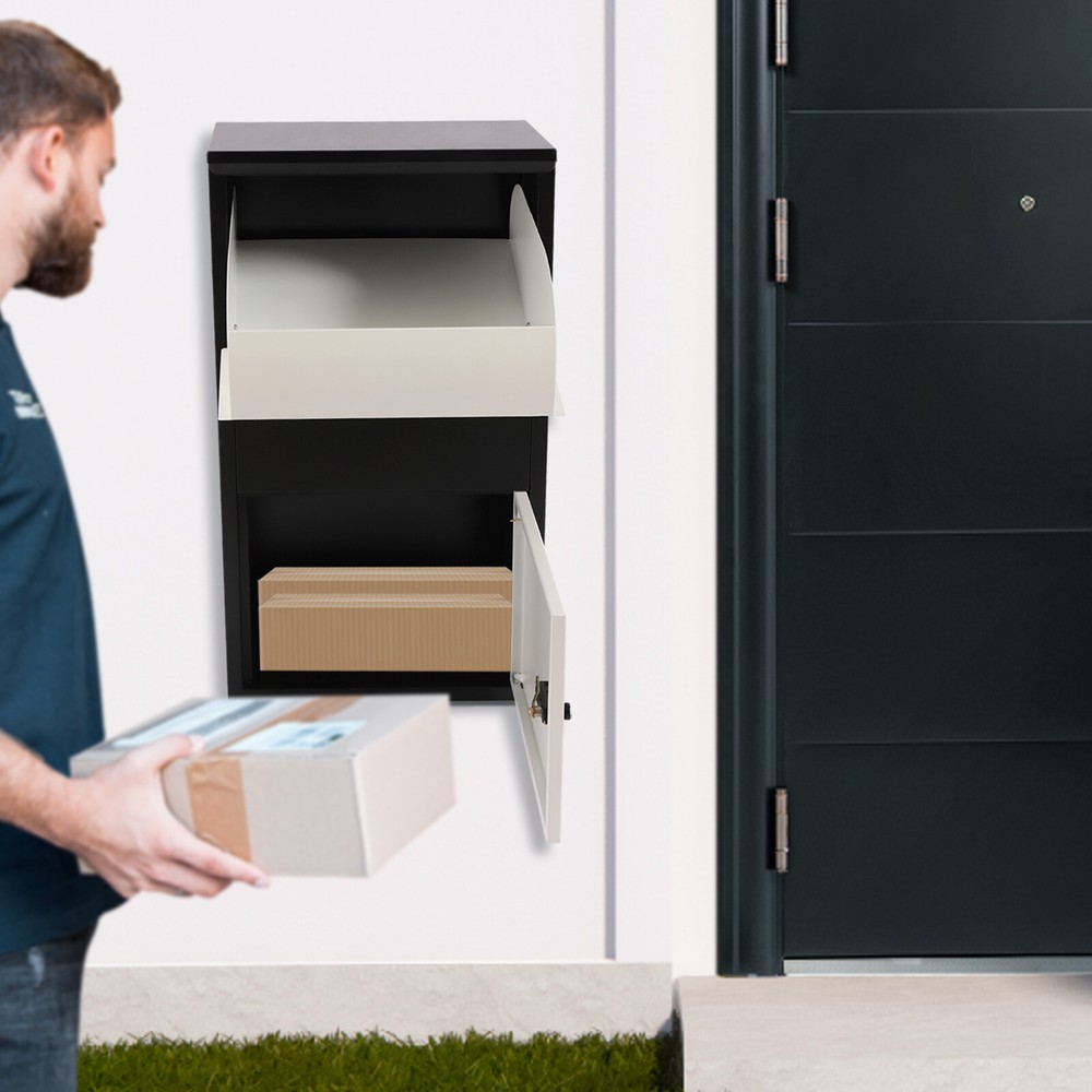 Parcel Drop Box Package Mailbox Porch Express with Lockable Storage+2 * Keys