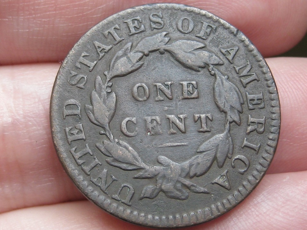 1833 Matron Head Large Cent Penny- VF/XF Details