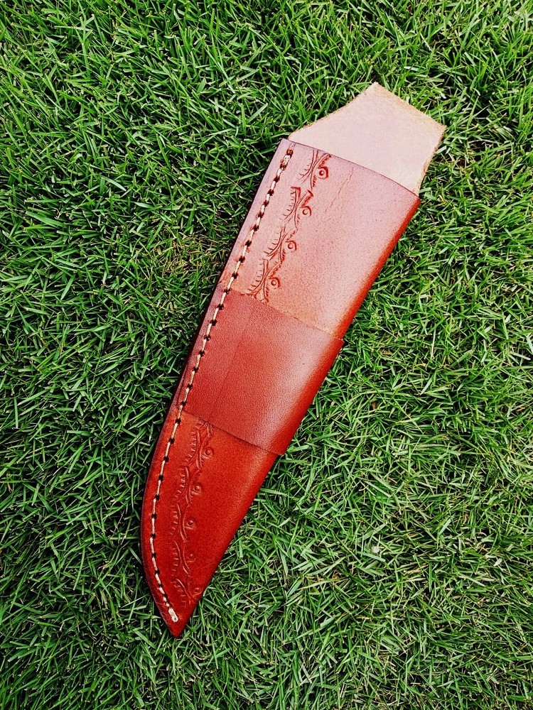 Hand Crafted 8”Fixed blade Leather Knife Sheath / Scout Holster / Belt Loop