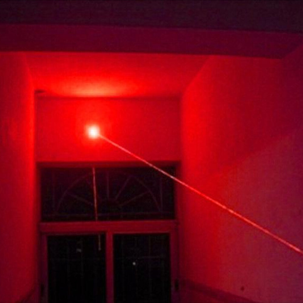 Waterproof 638nm Red Laser Pointer Pen Adjustable Focus Visible Beam Light RWP8