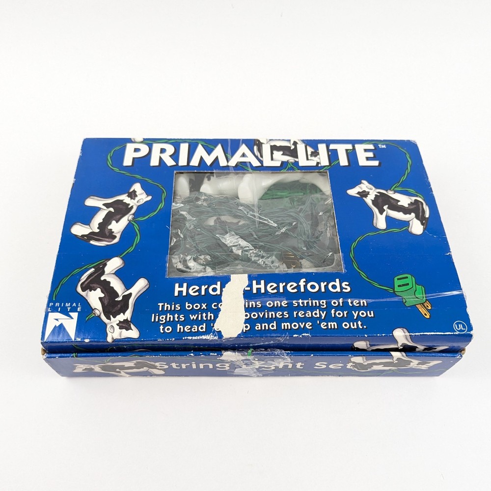 Cow Herd-A-Herefords 1993 Primal Lite Patio String Light Set