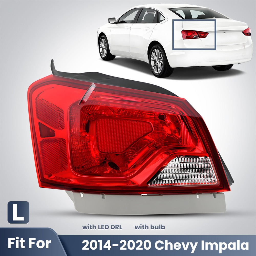 2014-2020 Halogen TailLight Chevy Impala w/ Bulb Outer Left Driver Side 84527172