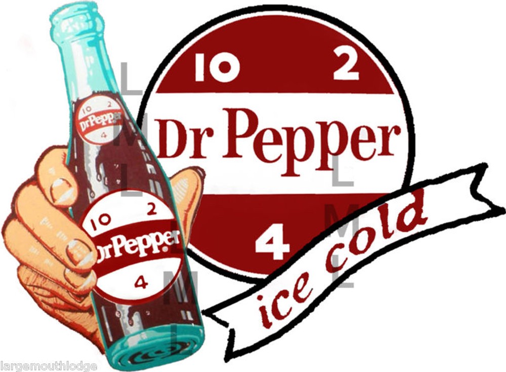 Dr PEPPER WATERSLIDE DECAL 4 x 3
