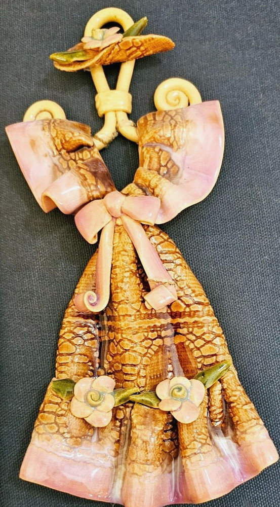 Unique 7" Decorative Pottery Abstract Lady Silhouette