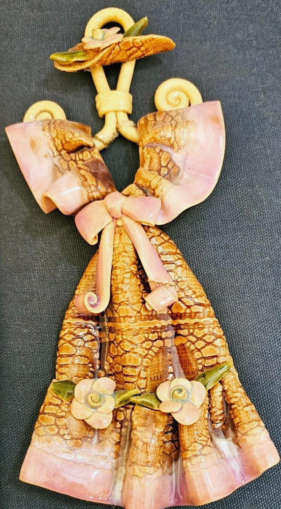 Unique 7" Decorative Pottery Abstract Lady Silhouette