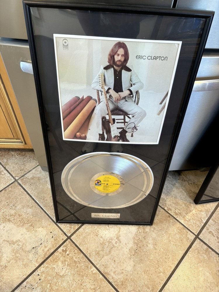 Eric Clapton Signed Award Non Riaa