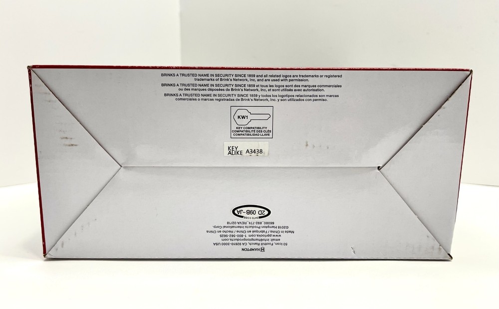 NEW Brinks Entry Lever & Deadbolt Set, Push Pull Rotate, Satin Nickel, 23090-119