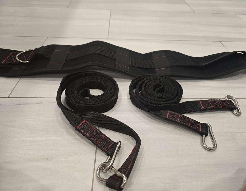 Sled Pulling Belt, Adjustable Closure Sled Training Waist Belt,Weight Sled