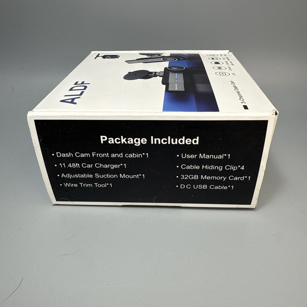 BAEASU 3 Channel Dash Cam New In Box