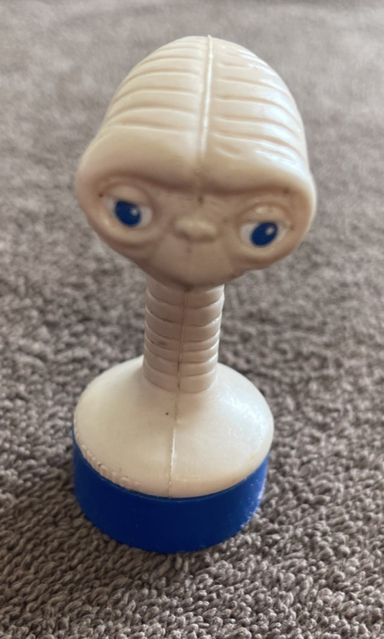 E. T. Candy Container (Topps, 1982) Extra Terrestrial ~ Vintage Blue