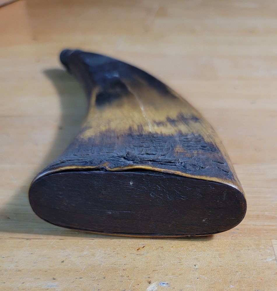 Antique Flat Powder Horn