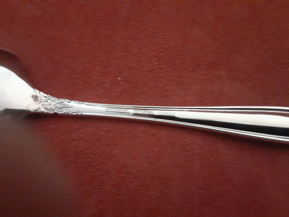Eldan Eld15 nickle silver silverplate 4 jumbo soup spoons 5 7/8" NOS