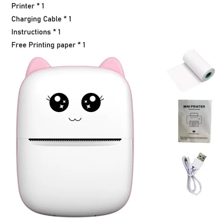 Portable Mini Thermal Printer - Bluetooth Wireless Photo & Label Printer