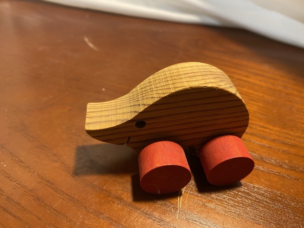 Vintage Wooden Mouse Pull/Push Toy