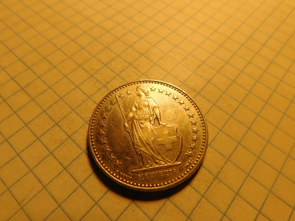 SWITZERLAND 2 FRANCS 1999 B # 1096