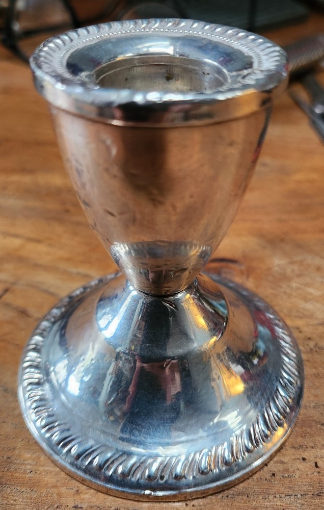 Solid Silver Small Candlestick