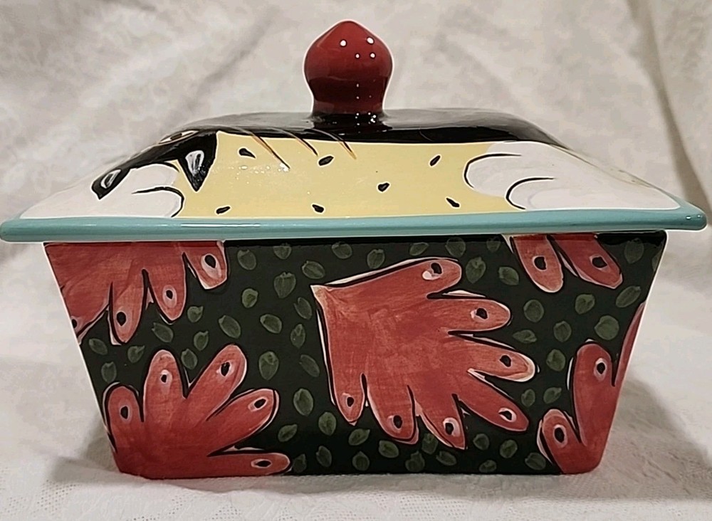 Droll Designs Black Cat Butter Box